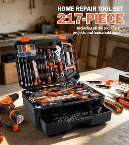 12V Cordless Drill Set Tool Kit Mechanics Tools set Power Drill 217Pcs