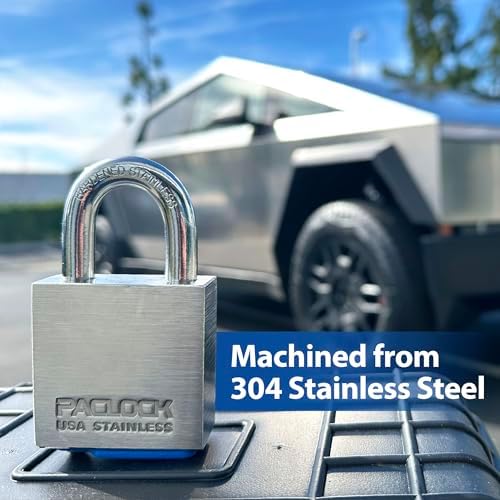 PACLOCK's 4-Series Padlock, UCS, 7/16" Diameter Hard. Stainless Steel Shackle, 2-1/2" Tall, 304 Stainless Steel, High Performance 6-Pin Cylinder, One Lock Keyed to a Number U-Pick! w/ 2 Keys