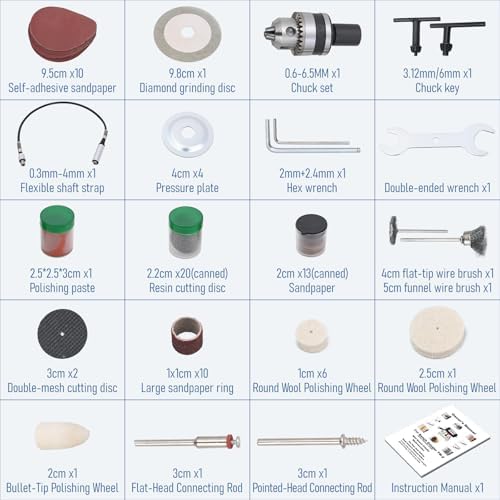 Jewelry Polisher, Adjustable Digital Display Bench Buffer, Dental Bench Polisher, Including Cotton Cloth Polishing Wheel, Abrasive Fiber Wheel, Grinding Wheel, Safety Glass, Polishing Paste, etc.