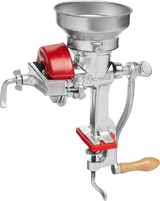 Victoria Manual Cast Iron Grain Mill 1200g with Low Hopper
