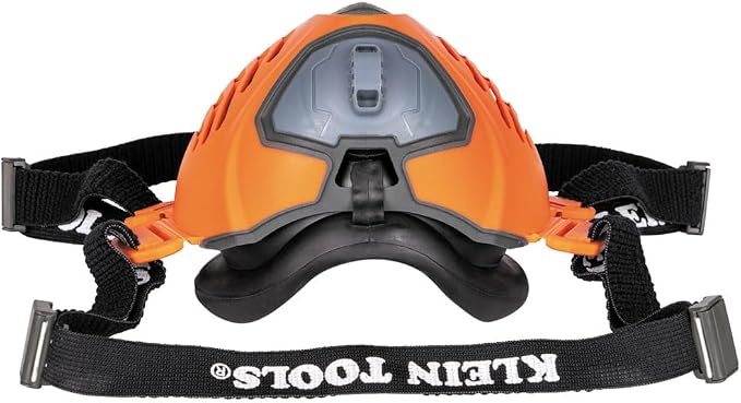 Klein Tools 60552 Reusable P100 Half-Mask Respirator with Replaceable Filters for Dust, Metal Fumes, and Oil Mist, M/L