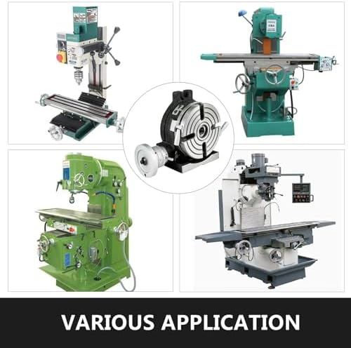 Rotary Table Horizontal Vertical Dividing Plates for Milling Machine Rotary Table Milling Machine Tools (6 IN+4Slot)