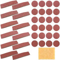 37Pcs 4x36Inch Sanding Belts, Aluminum Oxide Belt Sander(80/100/120/150/240/400 Grit), 6inch No-hole Sanding Disc(80/100/120/180/240/400 Grits) for Power Combination Disc Belt Sanders