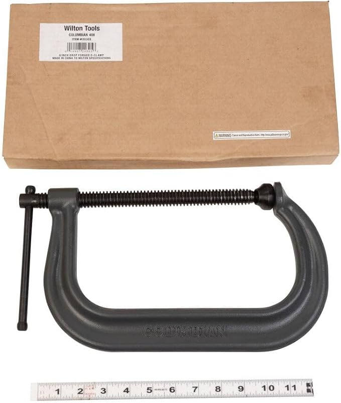 Wilton 20305 408 8-Inch Regular-Duty Extra Deep Throat Drop Forged C-Clamp