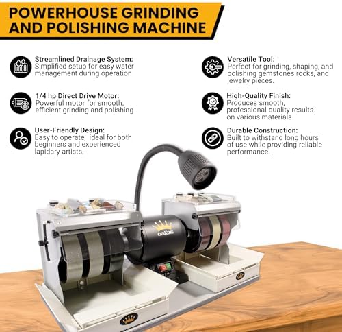 CabKing 6" Cabbing Machine Lapidary Equipment - Complete Grinder Polisher