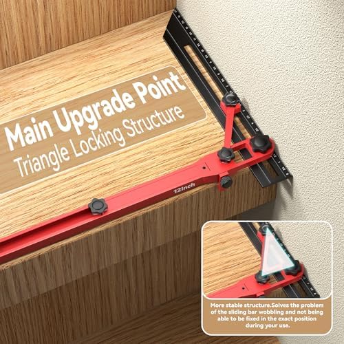 Stair Tread Jig, 72" Adjustable Stair Tread Template Tool for Woodworking