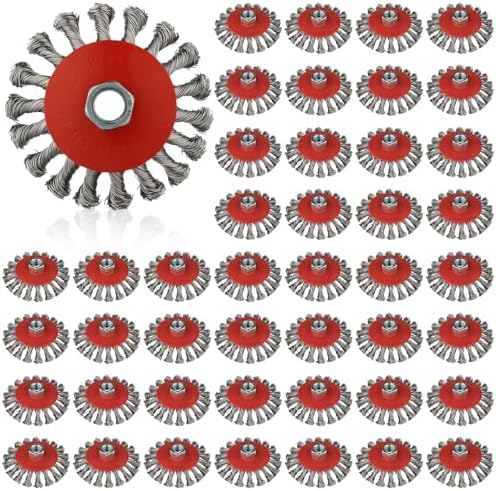 Rocaris 45 Pack 4 Inch Wire Wheel Brush for 4 1/2 Angle Grinder