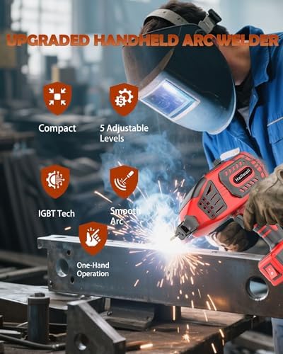Portable Hand held Welding Machine for Metal, 20-120A 110V Electric Welding Machine with IGBT Inverter 5 Variable Current Adjustment, ARC Welder Gun, With 30 Pcs 3/32" Wire Rods