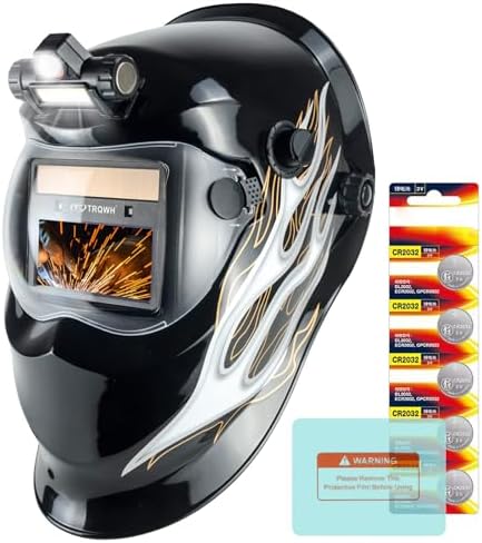 TRQWH Auto Darkening Welding Helmet with Light True Color Welding Hood