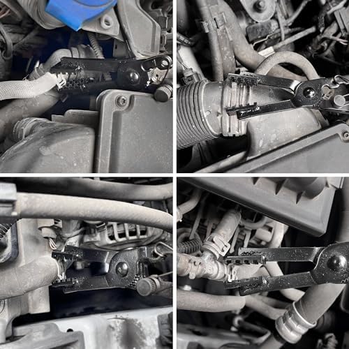 Heavy-duty Straight Hose Clamp Pliers with Locking Device for Quick Removal and Installation of Various Types of Strong and Hard-to-reach Hose Clamps…