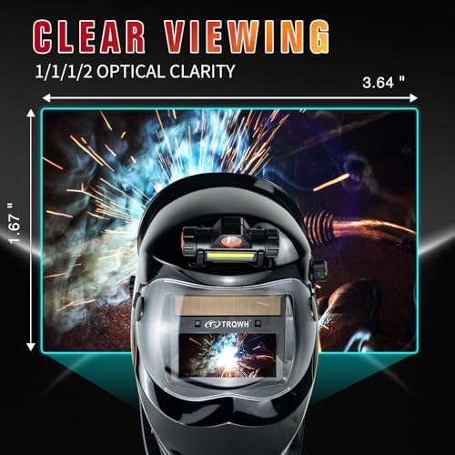 TRQWH Auto Darkening Welding Helmet with Light True Color Welding Hood