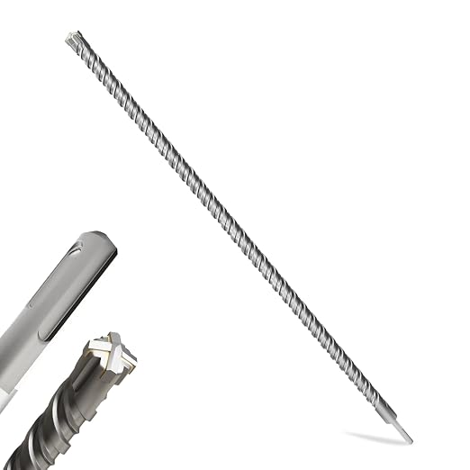 SDS Plus Rotary Hammer Drill Bits, (1"*39"-25mm*1000mm) - 4 Carbide Cutting Edges, Ideal for Masonry| Heavy-Duty Masonry |Hammer Drill Bits for Precision Drilling