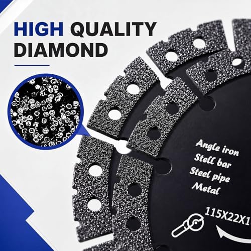 20 Pcs 4.5" Diamond Saw Blades Bulk Diamond Cutting Wheel for Angle Grinder 4 1/2'' Multi Purpose Heavy Duty Angle Grinder Discs for Cutting Metal Tile Rebar Steel Marble, 7/8'' Arbor(Black Style)