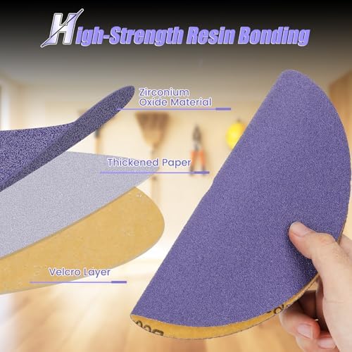 30 Pack 7" Sanding Disc for 2/3HP 500W Lawn Mower Blade Sharpener