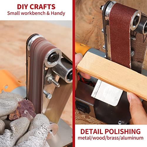 SI FANG Premium Sanding Belts Set 13x1.2 inch for Mini Electric Belt Sander
