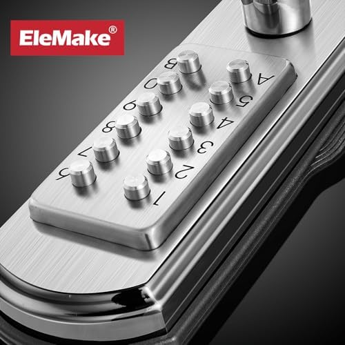 Keypad Door Lock, Keyless Entry Door Lock Mechanical Lock with Keypad, Combination Code Locks with Handle, Right Handed Door Lever, Stainless Steel 304 - NOT a Deadbolt