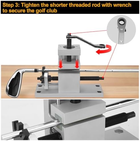 ArlinaL Golf Clubhead Removal Tool, Golf Club Vise Clamp, Golf Grip Removal Tool Shaft Puller