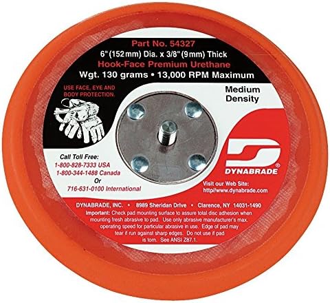 Dynabrade (59025) Dynorbital-Spirit 6" (152 mm) Diameter Random Orbital Sander, Non-Vacuum | Proportionate 3/16" (5 mm) Diameter Orbit | 12000 RPM Pneumatic Motor, Air Lube, Vinyl and Hook Face Pads