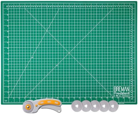 WA Portman 18x24 Large Sewing Cutting Mat, 5 Blades Rotary Cutter Quilt Kit