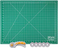 WA Portman 18x24 Large Sewing Cutting Mat, 5 Blades Rotary Cutter Quilt Kit