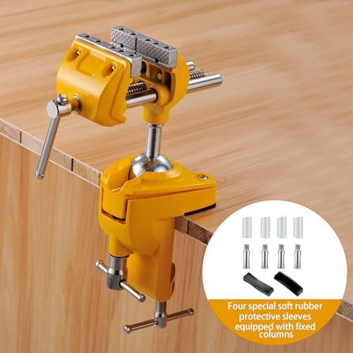 MAXMAN Bench Vise, 360° Cast Steel Swivel Base, 3 inch Multi-Purpose Clamp