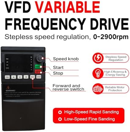 Belt Sander, 1500W Power with 2.2KW VFD, 72x2 inch Belt SizeKnife Sharpener, with 3 Grinding Moulds & 3PCS zirconia corundum sand beltsSanding Belts Compatible with 72"- 82 * 2" Belts