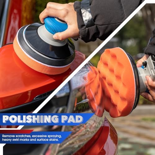 6" Air Sander Kit - Garage-Ready Dual Action Tool, Car Detailing & Woodworking Hero | Palm-Sized Power w/Free Tool Kits