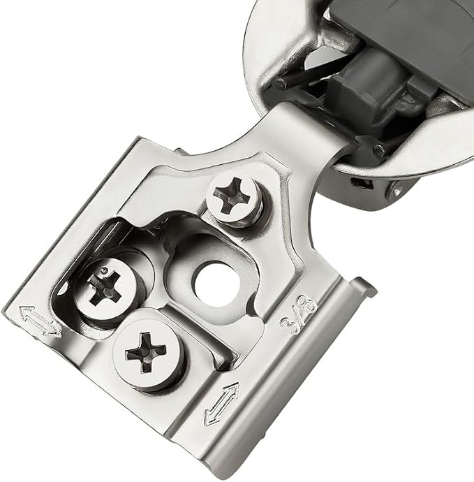 Ravinte 20 Pack 10 Pair 3/8 inch Overlay Soft Close Kitchen Cabinet Hinges Stainless Steel Adjustable Kitchen Hinges Satin Nickel Cabinet Hardware