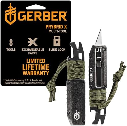 Gerber Prybrid X EDC Pocket Knife Multitool with Bottle Opener, Green