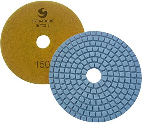 PPW155D Diamond Polishing Pads 4" For Concrete Terrazzo Marble Granite Stone Countertop Floor Wet Polishing, Grit 150 - Pack of 10