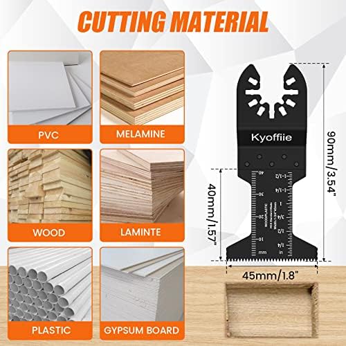 100Pcs Oscillating Saw Blades, 1-3/4" Quick Release Multi Tool Blades Kits Universal Oscillating Tool Blades Wood Plastic Multitool Blades Compatible with Dewalt Ryobi Makita Bosch Craftsman