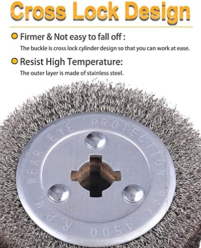 4.7" x 4" Stainless Steel Wire Brush Drum Surface Conditioning Tool