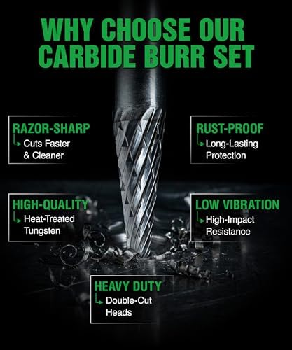 SL-1 Carbide Burr 1/4 In Shank Double Cut Die Grinder