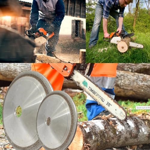 CBN Chainsaw Grinding Wheel 5-3/4" Disk, 7/8" Arbor, 1/8" Thick for Sharpening Any Steel Chainsaw Chain （1/8" Thick）