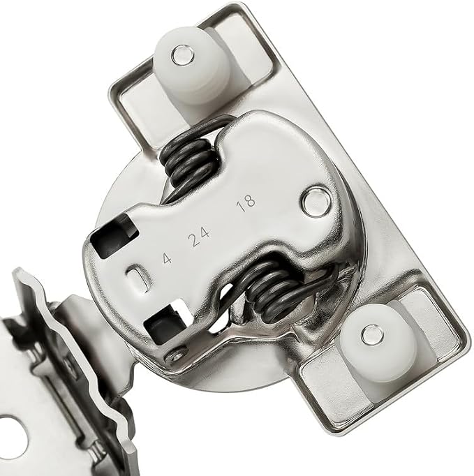 Ravinte 10 Pack 5 Pair 1-3/8 inch Overlay Soft Close Kitchen Cabinet Hinges Stainless Steel Adjustable Kitchen Hinges Satin Nickel Cabinet Hardware