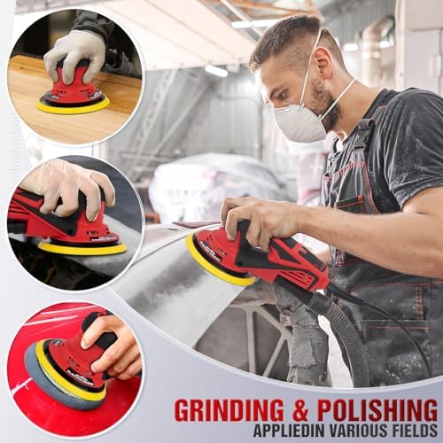 Autolock 350W Electric Random Orbital Sander with 5 & 6 Inch pads 1pcs