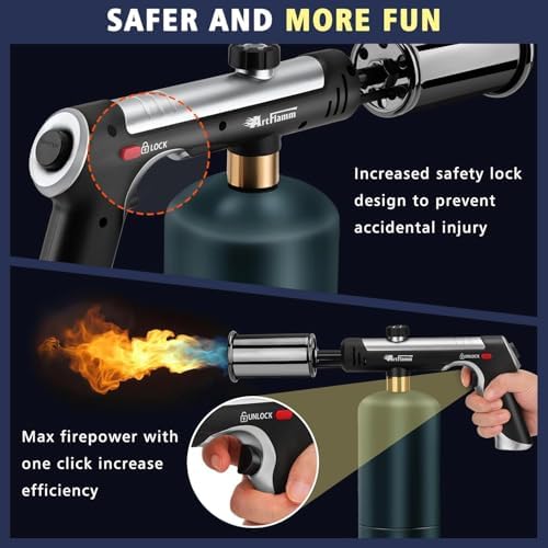 Forenee Propane Torch Gun 3272°F High Heat Torch with Safety Lock