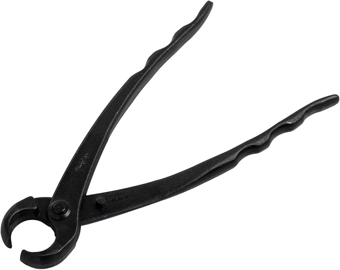Wazakura Hand Forged Knob Bonsai Cutter Made in Japan 8-1/4 inch (210mm), Japanese Gardening Tools, Round Edge Concave Branch Cutter Black