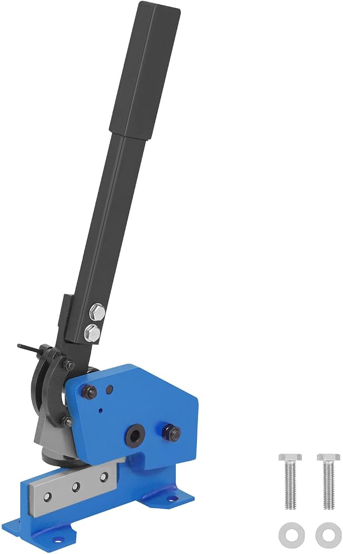 VEVOR Manual Metal Shear, 5 in, Hand Plate Sheet Metal Processing, HS-5 Benchtop Cutter with Q235 Material, for Crafts Thick Steel Crafting, Heavy Duty Roll Press Machine for Builders, DIY Enthusiasts
