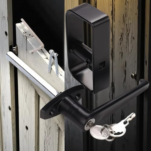 4½" L-Handle Lock kit Shed Door Lock with samed Keys and Screws for Playhouse & Chicken Coop Door Lock 4-1/2“ L-Handle 1kit