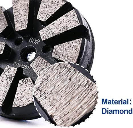 5PCS 3" 10 Segments Metal Bond Diamond Grinding Polishing Pad Concrete Marble Granite (Mix)