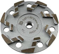 5" S Segment Grinding Wheels, #80/100 Grit, 5/8"-11 Threaded Arbor