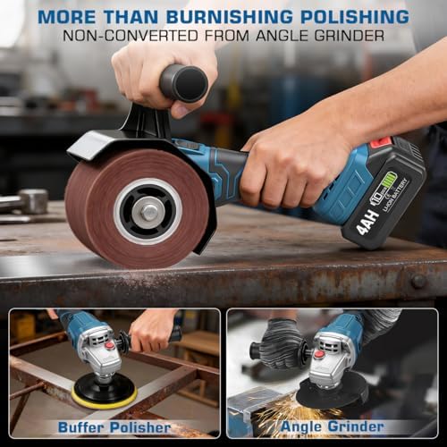 3IN1 Cordless Burnishing Polishing Machine, Buffer Polisher & Angle Grinder