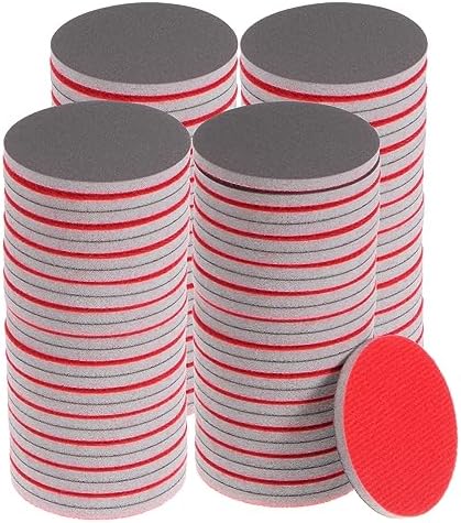 uxcell 100pcs 2000 Grit Sanding Sponge 3 Inch Hook and Loop Sponge Sanding Disc Wet/Dry for Car Wood Drywall Metal