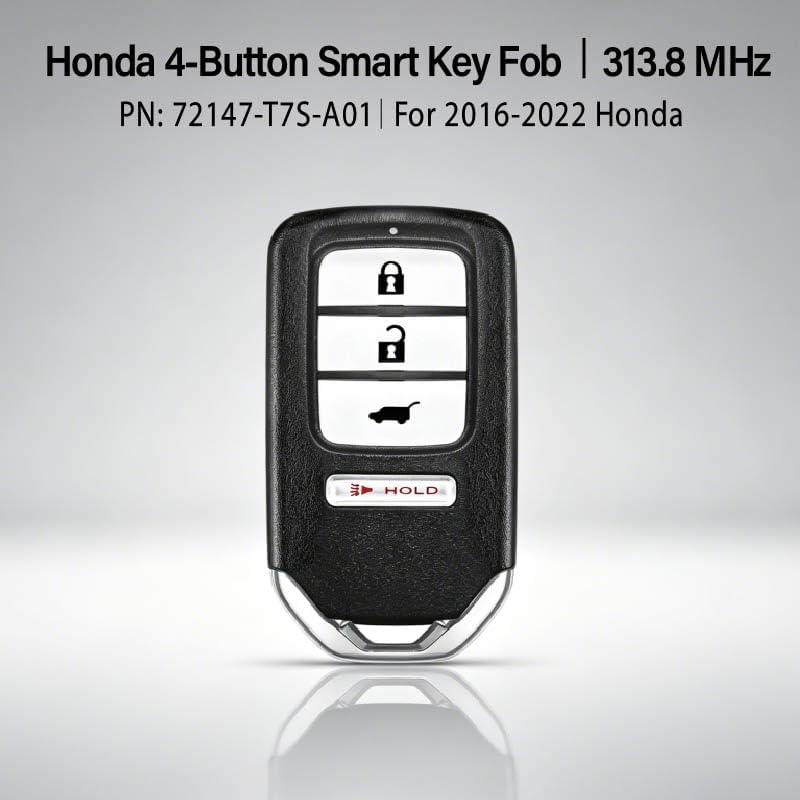 2 Keylessbest Replacement for 2019 2020 2021 2022 Honda HR-V Fit EX EX-L CVT EX-LN CVT Key Fob Remote Control KR5V1X 4 Buttons 313.8MHz