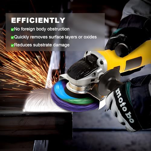 Paint Stripping Discs 12-Pack, 4" Purple Angle Grinder Disc for Paint, Rust, and Adhesive Removal, Strip Disc for Metal and Wood