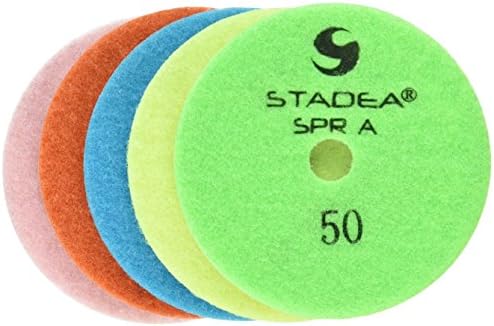 DPPD04SPRA503K5P Diamond Granite Dry Polishing Pads for Granite Marble Concrete Stone Tile, 5-Piece