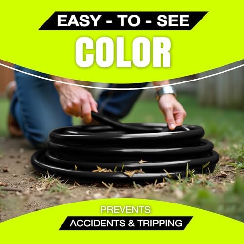 6ft Outdoor/Indoor Extension Cord 12/3 Gauge Extra Heavy Duty 3 Prong SJTW, Waterproof, Flexible Cold-Resistant Long Power Cord,15A 125V 1875W, Black by LifeSupplyUSA