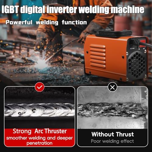 Mini Portable Welding Machine,MMA 250A 110V Stick Welder,IGBT Inverter Welder Machine,Hot Start, Arc Force, Anti-Stick,Small Welder for Beginners