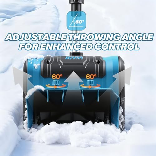 Cordless Snow Shovel for Makita 18V Battery (NOT Included), 12" Width, 8.6" Depth Electric Snow Blower, 23FT Throw Distance Snow Removal Shovel with Directional Plate for Driveway, Patio, Deck